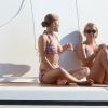 Victoria Swarovski en vacances à Ibiza sur le yacht White Star II avec des amis le 29 juin 2020.