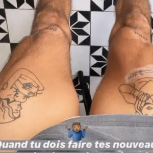 Hugo Philip dévoile son tatouage de Caroline Receveur et leur fils Marlon - Instagram, 3 juillet 2020
