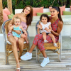 Jade avec sa fille au côté de Wafa et Jenna, à Ibiza, en Espagne, le 16 juin 2019