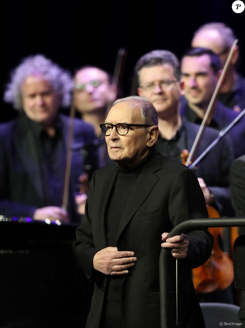 Ennio Morricone en concert au Grand palais du Kremlin à Moscou. Le 7 ...