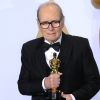 Ennio Morricone (Oscar de la meilleure musique pour le film "Les Huit Salopards") - Press Room lors de la 88ème cérémonie des Oscars à Hollywood, le 28 février 2016.