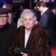 Ennio Morricone et sa femme Maria Travia - Première du film "Les Huit Salopards" à Londres. Le 10 décembre 2015.