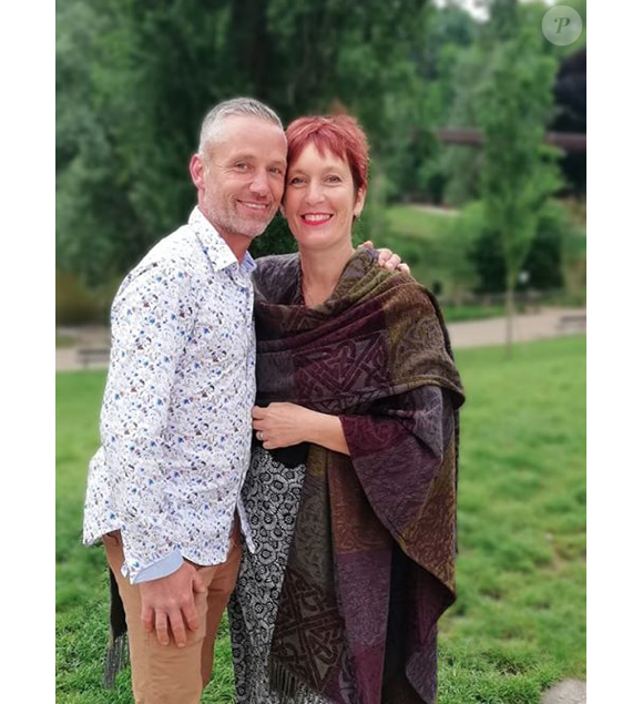 Carole de "L'amour est dans le pré" avec son ancien fiancé Steve. Juin 2019.