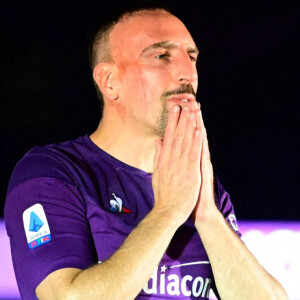 Franck Ribéry lors de sa présentation officielle à Florence le 22 août 2019. Photo by Claudio Giovannini/Ansa/ABACAPRESS.COM