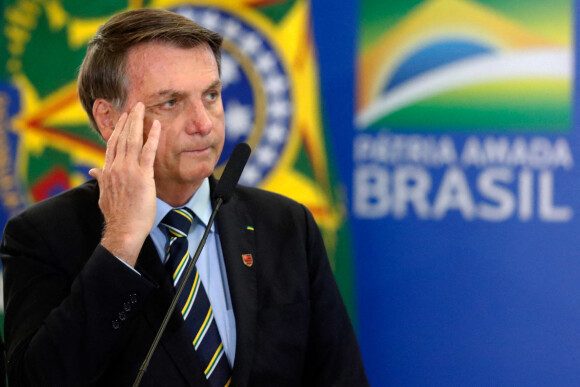 Le président du Brésil, Jair Bolsonaro au Planalto Palace à Brasília, le 17 juin 2020.