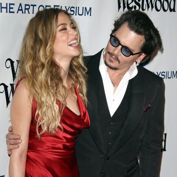 Johnny Depp et sa femme Amber Heard - 9e Gala Annuel "The Art Of Elysium" à Culver City le 9 janvier 2016.