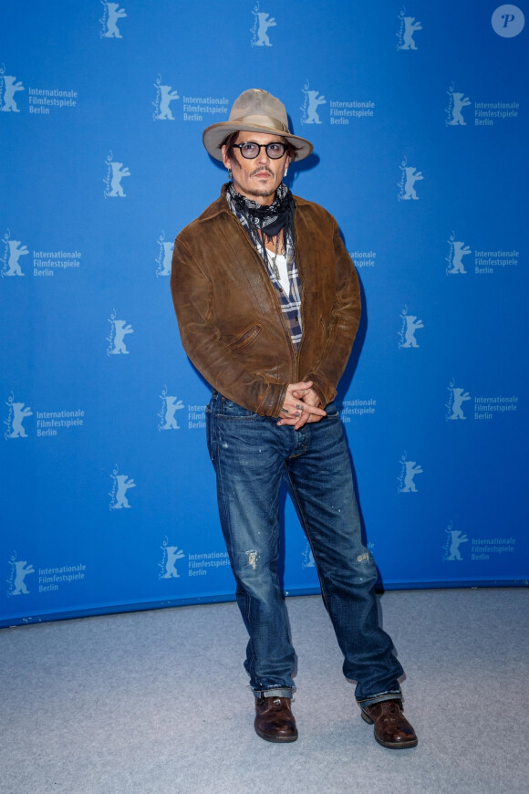 Johnny Depp pour la présentation du film "Minamata" (conférence et photocall) au 70e Festival international du film de Berlin, La Berlinale 2020, à Berlin le 21 Février 2020.