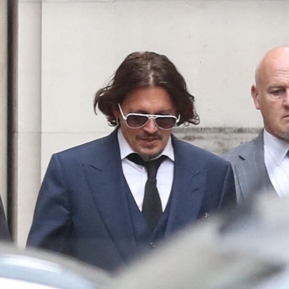 Après une journée de procès contre le magazine The Sun Newspaper, Johnny Depp quitte la cour royale de justice à Londres. Le 7 juillet 2020