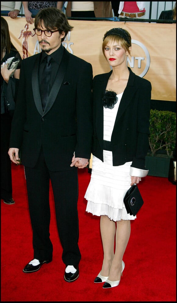 Johnny Depp et Vanessa Paradis aux Screen Actors Guild Awards à Los Angeles en 2005.