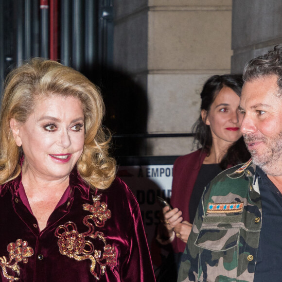 Exclusif - Catherine Deneuve - Arrivées à la soirée "House of Tilbury hosted by Charlotte Tilbury", pour célébrer le lancement de sa collection de maquillage chez Sephora, à l'Hôtel du Duc à Paris. Le 18 septembre 2019.