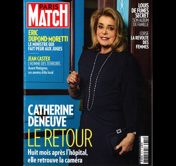 Catherine Deneuve en couverture du magazine Paris Match, n°3714 du 9 juillet 2020.