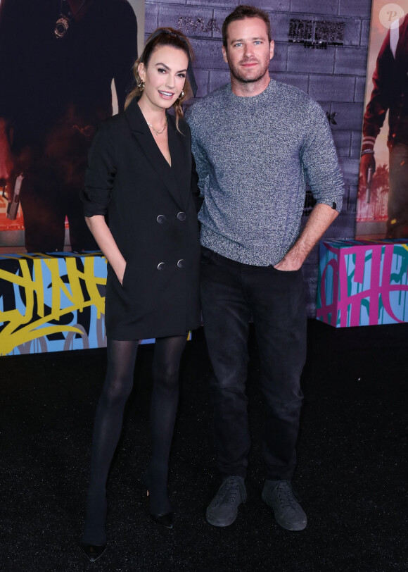 Armie Hammer et Elizabeth Chambers lors de l'avant-première du film Bad Boys 3 (Bad Boys for Life) au cinéma Chinese TCL Imax à Hollywood le 14 janvier 2020