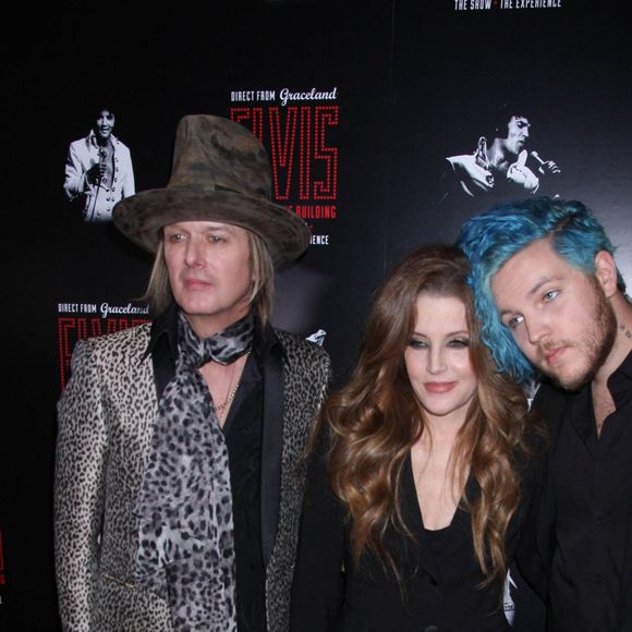 Michael Lockwood, sa femme Lisa Marie Presley et son fils Benjamin Keough - Première du spectacle musical "Elvis The Experience" à Las Vegas. Le 23 avril 2015