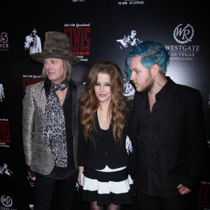 Michael Lockwood, sa femme Lisa Marie Presley et son fils Benjamin Keough - Première du spectacle musical "Elvis The Experience" à Las Vegas. Le 23 avril 2015