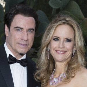 John Travolta et sa femme Kelly Preston - Soirée "Puerto Azul Experience" lors du 67ème festival de Cannes le 21 mai 2014.