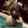 Camilla Luddington (Jo Wilson/Karev, dans la série Grey's Anatomy), enceinte de son deuxième enfant et bientôt à terme, photo Instagram du 13 juillet 2020.
