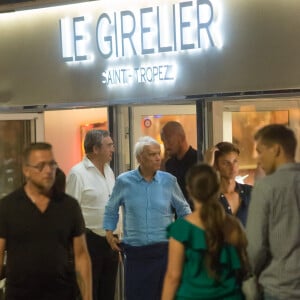 Bernard Tapie et sa femme Dominique sont allés diner au restaurant "Le Girelier" à Saint-Tropez. Le 15 juillet 2020.