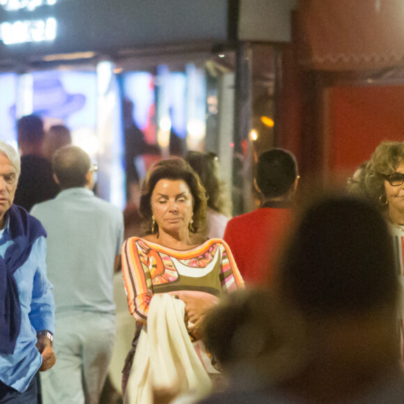 Bernard Tapie et sa femme Dominique sont allés diner au restaurant "Le Girelier" à Saint-Tropez. Le 15 juillet 2020.