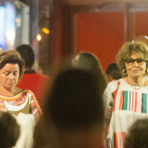 Bernard Tapie et sa femme Dominique sont allés diner au restaurant "Le Girelier" à Saint-Tropez. Le 15 juillet 2020.