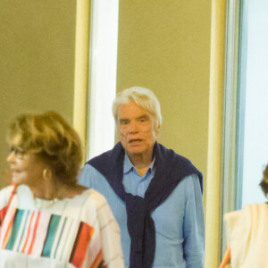 Bernard Tapie et sa femme Dominique sont allés diner au restaurant "Le Girelier" à Saint-Tropez. Le 15 juillet 2020.