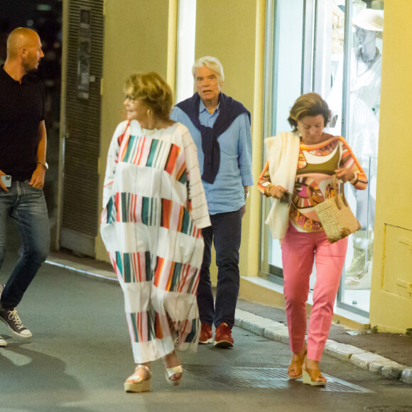 Bernard Tapie et sa femme Dominique sont allés diner au restaurant "Le Girelier" à Saint-Tropez. Le 15 juillet 2020.