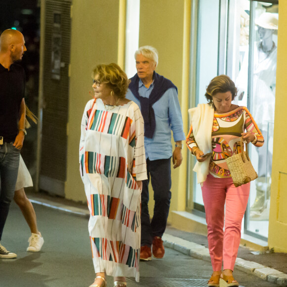 Bernard Tapie et sa femme Dominique sont allés diner au restaurant "Le Girelier" à Saint-Tropez. Le 15 juillet 2020.