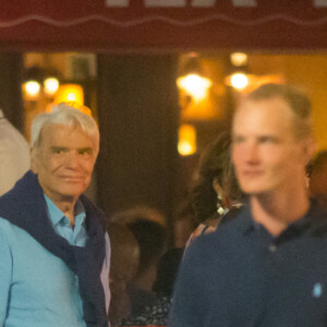 Bernard Tapie et sa femme Dominique sont allés diner au restaurant "Le Girelier" à Saint-Tropez. Le 15 juillet 2020.