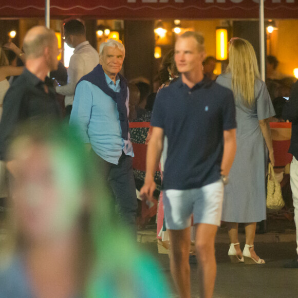 Bernard Tapie et sa femme Dominique sont allés diner au restaurant "Le Girelier" à Saint-Tropez. Le 15 juillet 2020.