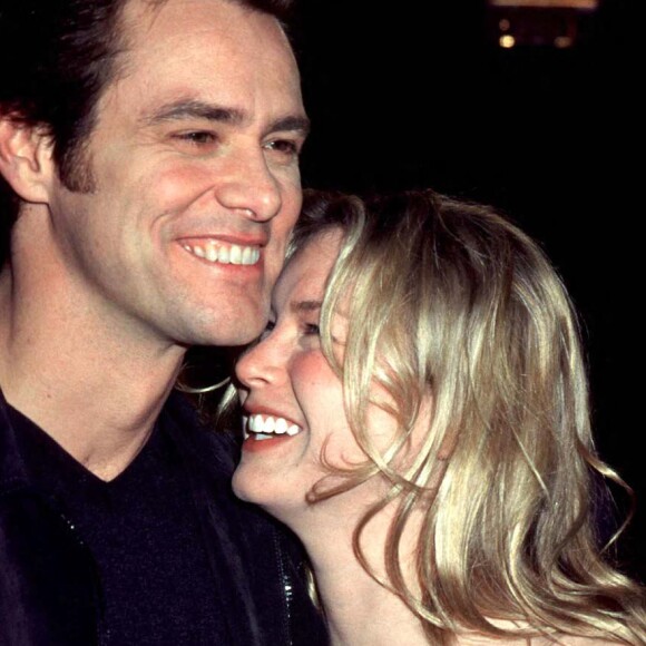 Renée Zellweger et Jim Carrey - Première du film "Man on the moon". Los Angeles. Le 21 décembre 1999.