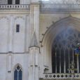 Un feu s'est déclaré à la cathédrale de Nantes (Loire-Atlantique) le 18 juillet 2020. Le feu est circonscrit, une enquête pour incendie volontaire est ouverte. © Laetitia Notarianni / Bestimage