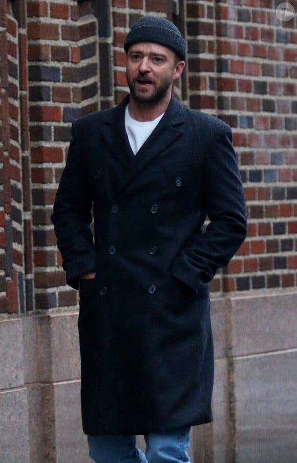 Exclusif - Justin Timberlake se promène dans les rues de New York le 14 janvier 2020.