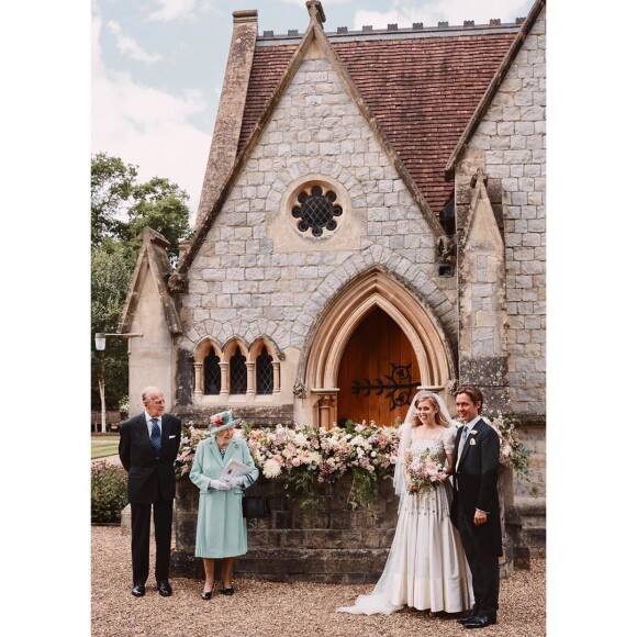 Mariage de la princesse Beatrice et Edoardo Mapelli Mozzi à Windsor, le 17 juillet 2020.