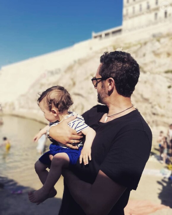 Emanuele Giorgi avec son fils, photo Instagram du 30 mai 2020