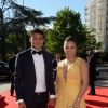 Exclusif - Thiago Silva et sa femme Isabele - Dîner de gala au profit de la Fondation PSG au Parc des Princes à Paris le 16 mai 2017. © Rachid Bellak/Bestimage
