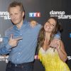 Sinclair et sa danseuse Denitsa Ikonomova lors du photocall de présentation du jury et des nouveaux couples de "Danse avec les Stars" au siège de TF1 à Boulogne-Billancourt, le 28 septembre 2017. © Pierre Pérusseau/Bestimage