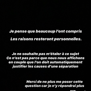 Emilie Fiorelli confirme sa rupture avec M'Baye Niang, le 26 juillet 2020, sur Instagram