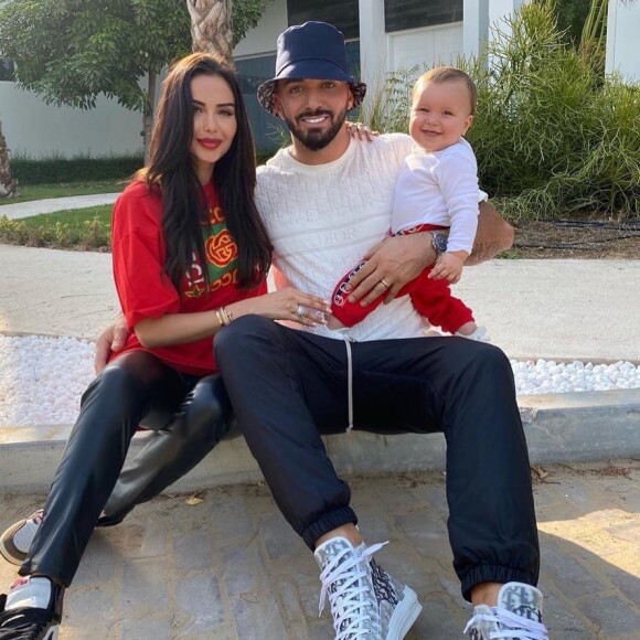 Nabilla Benattia, Thomas Vergara et Milann, le 12 juillet 2020