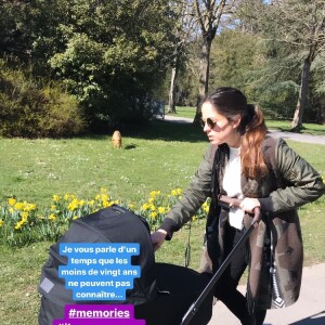 Anouchka Delon dévoile une photo d'elle en train de se promener avec son bébé, le 20 mars 2020.