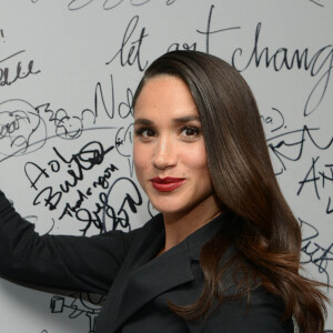 Meghan Markle en mars 2016, en promo pour la série Suits chez AOL à New York.