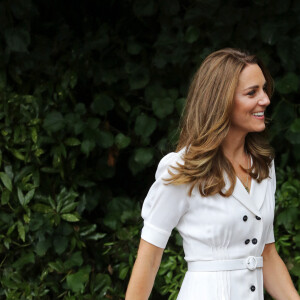 Kate Middleton, duchesse de Cambridge, visite le site de la fondation Baby Basics UK & Sheffield à Sheffield. Le 4 août 2020.