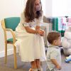 Kate Middleton, duchesse de Cambridge, visite le site de la fondation Baby Basics UK & Sheffield à Sheffield. Le 4 août 2020.