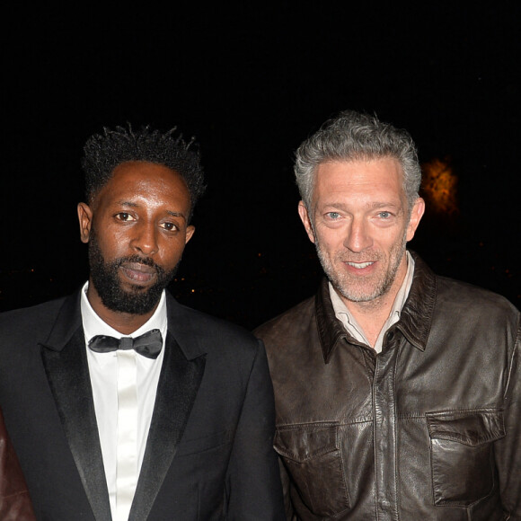 Exclusif - L'artiste JR, Ladj Ly, Vincent Cassel et Damien Bonnard lors de l'after-party Magnum du film "Les Misérables" et du film "Litigante" dans une villa lors du 72ème Festival International du Film de Cannes, France, le 15 mai 2019. © Veeren/Bestimage