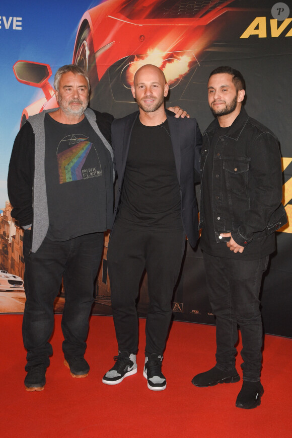 Luc Besson, Franck Gastambide et Malik Bentalha - Avant-première du film "Taxi 5" au cinéma le Grand Rex à Paris, France, le 8 avril 2018. © Coadic Guirec/Bestimage