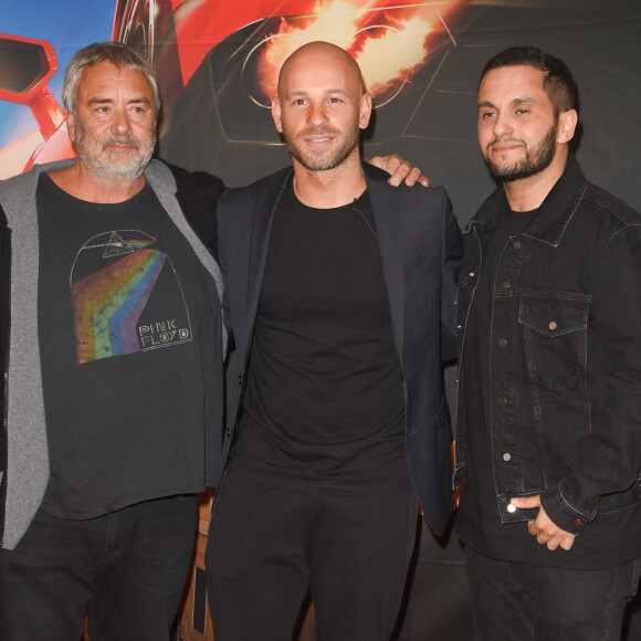 Luc Besson, Franck Gastambide et Malik Bentalha - Avant-première du film "Taxi 5" au cinéma le Grand Rex à Paris, France, le 8 avril 2018. © Coadic Guirec/Bestimage