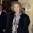 Le roi Juan Carlos et la reine Sofia d'Espagne à leur arrivée aux obsèques de l'homme d'affaires mexicain Placido Arango à Madrid. Le 17 février 2020