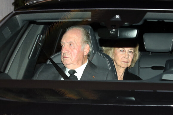 Le roi Juan Carlos Ier et la reine Sofia d'Espagne - La famille royale d'Espagne se recueille après le décès de l'Infante Maria del Pilar de Bourbon à Madrid, le 8 janvier 2020. L'infante Pilar d'Espagne, soeur aînée de l'ex-roi Juan Carlos d'Espagne, est décédée le mercredi 8 janvier 2020 des suites d'un cancer du côlon, à l'âge de 83 ans.