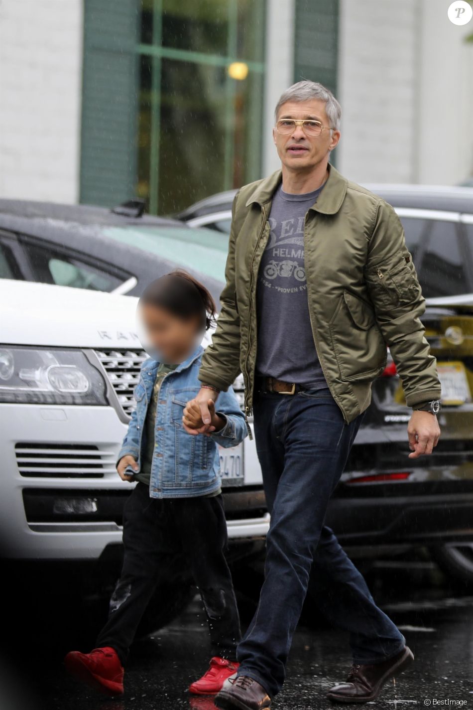 Exclusif Olivier Martinez et son fils Maceo à la sortie d'un