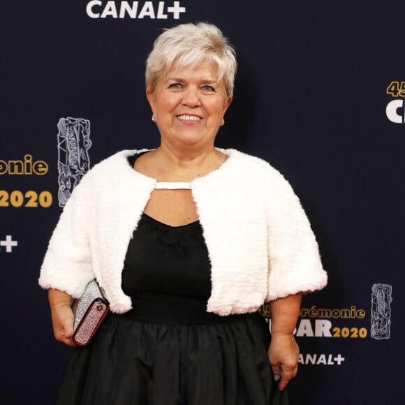 Mimie Mathy - Tournage de la série " Dix Pour Cent " lors de la 45ème cérémonie des César à la salle Pleyel à Paris. © Dominique Jacovides/Olivier Borde/Bestimage