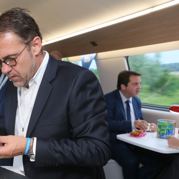 Exclusif - Michel Sarran - Inauguration de la nouvelle ligne LGV (Ligne Grande Vitesse) Paris-Bordeaux. Le TGV est parti de la gare Montparnasse à 8h41. Le 1er juillet 2017 © CVS / Bestimage