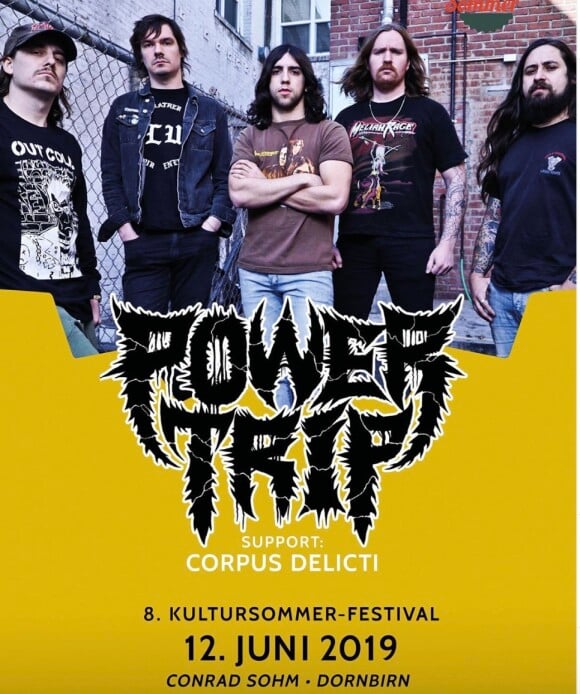Le groupe Power Trip, tête d'affiche du festival Kultursommer. Le 12 juin 2019.